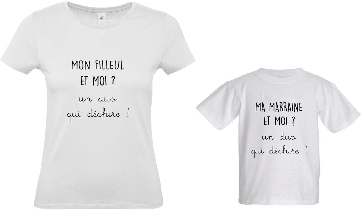 T shirt Ma marraine et moi un duo qui d chire KayKi