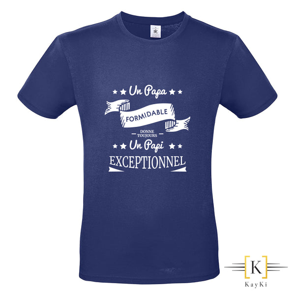 T-Shirt homme - Papa formidable - Papi Exceptionnel