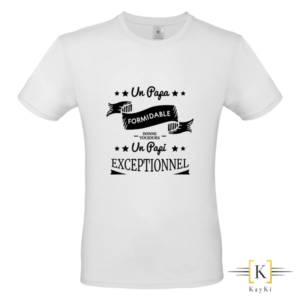 T-Shirt homme - Papa formidable - Papi Exceptionnel