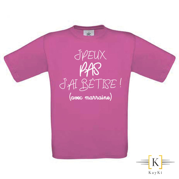 T-Shirt enfant - J'ai bêtise ! (avec marraine)