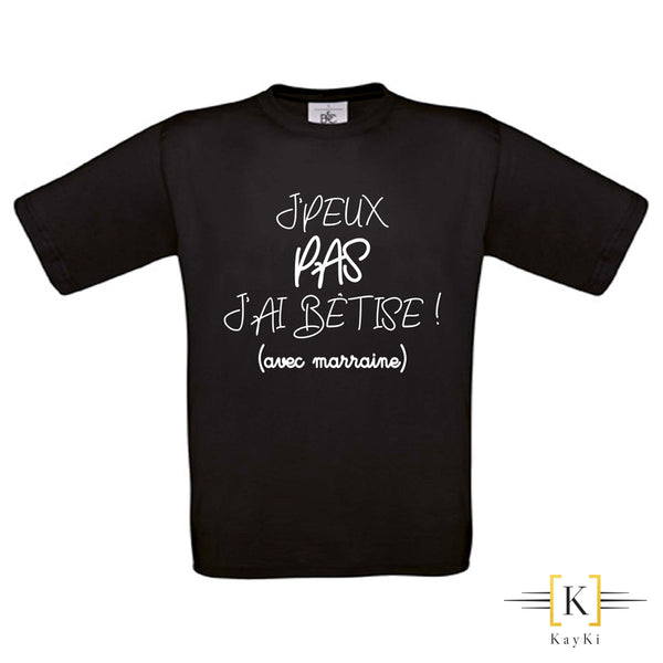 T-Shirt enfant - J'ai bêtise ! (avec marraine)