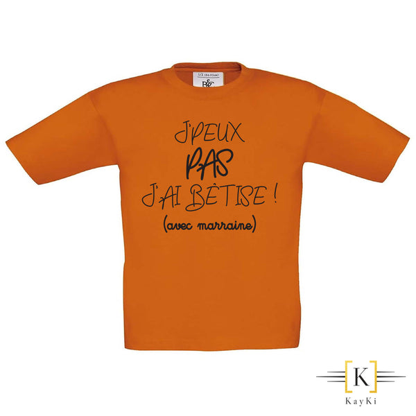 T-Shirt enfant - J'ai bêtise ! (avec marraine)