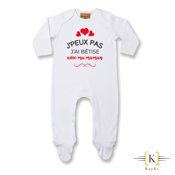 Pyjama bébé - J'ai bêtise avec maman