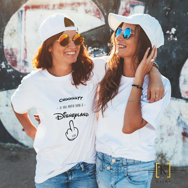 T-Shirt fun femme - Partir vivre à Disneyland