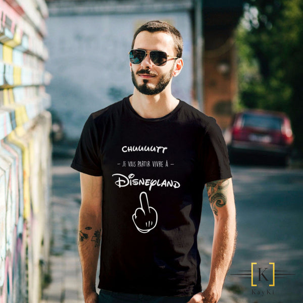 T-Shirt fun homme - Partir vivre à Disneyland