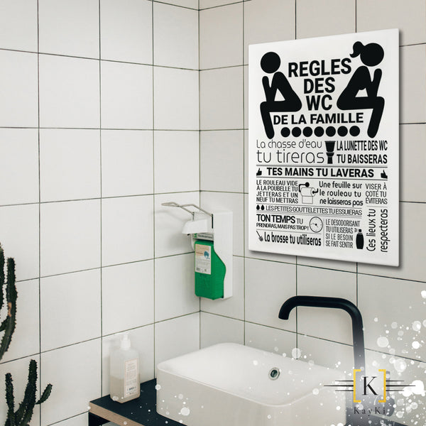 Cadre - Règles des toilettes