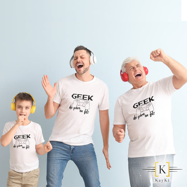 T-Shirt Geek - Geek de père en fils