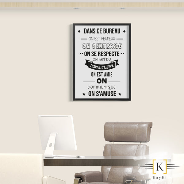 Cadre - Dans ce bureau