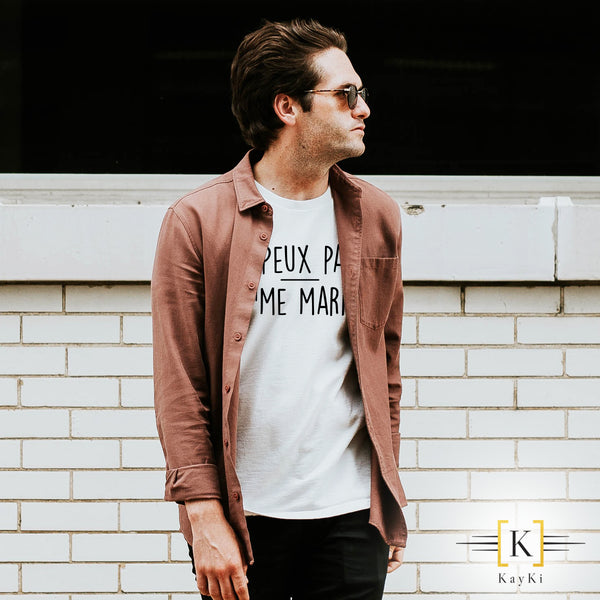 T-shirt Homme - J'peux pas - J'me marie
