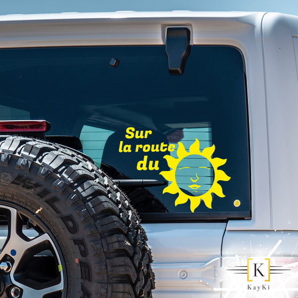 Stickers voiture - Sur la route du soleil