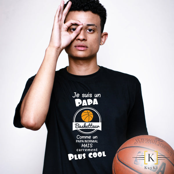 T-Shirt homme - Papa basketteur... Carrément plus cool