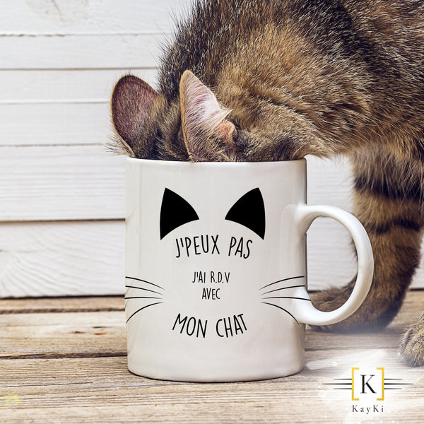 MUG - J'peux pas j'ai RDV avec mon chat