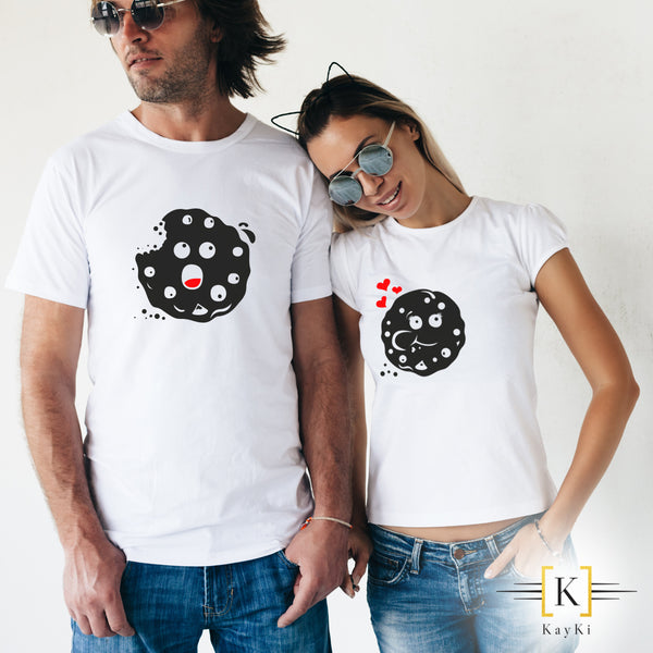 T-Shirt couple (modèle femme) - Cookies