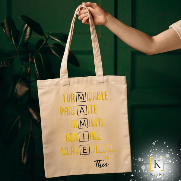 Sac shopping (Tote bag) - Mamie scrable