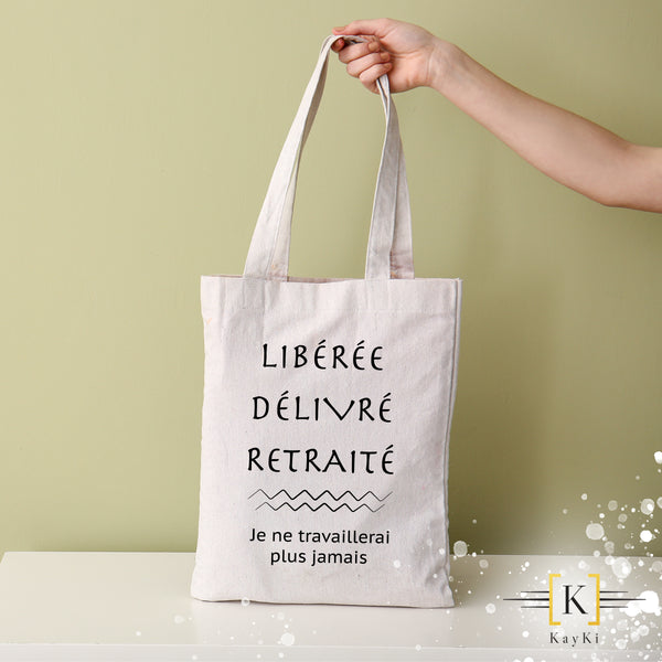 Sac shopping (Tote bag) - Libéré retraité