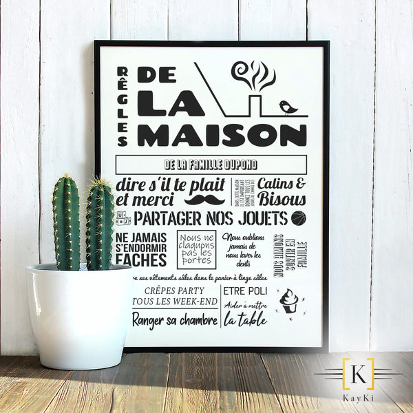 Cadre - Régles de la maison