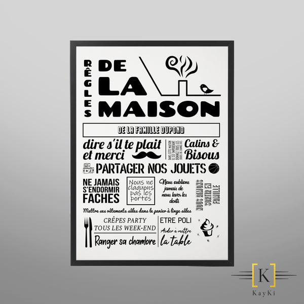 Cadre - Régles de la maison