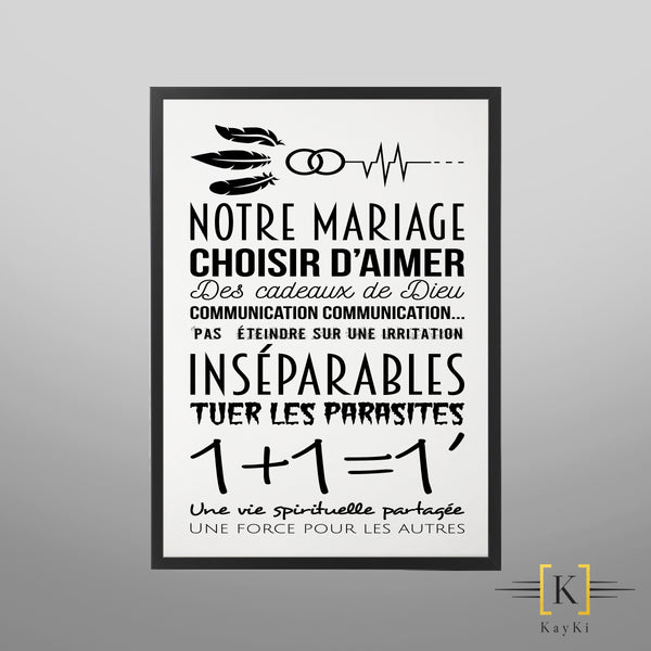 Cadre - Notre mariage