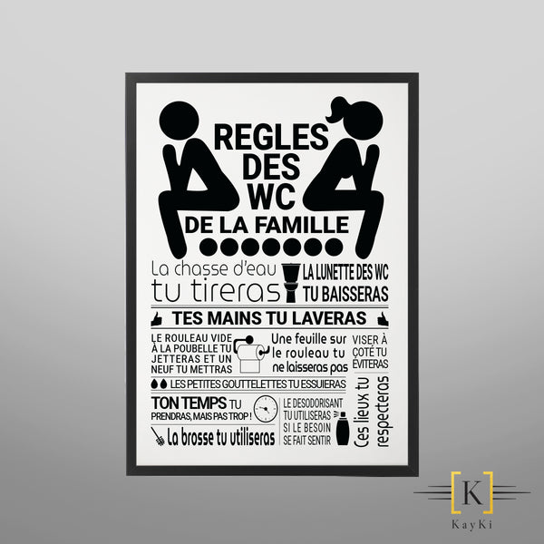 Cadre - Règles des toilettes