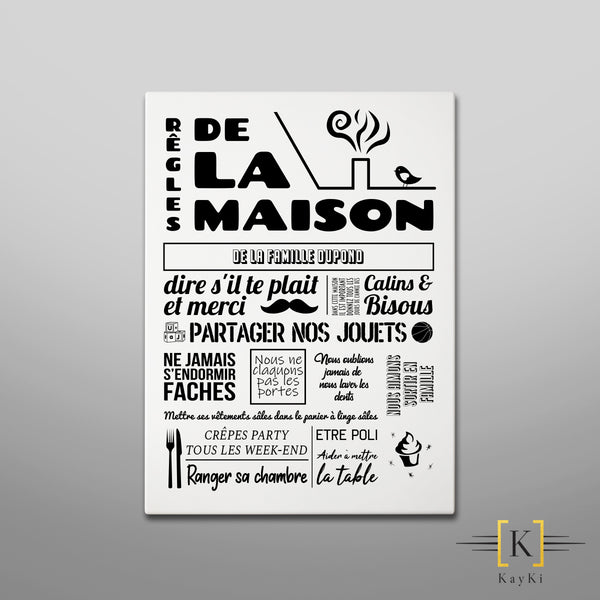 Cadre - Régles de la maison
