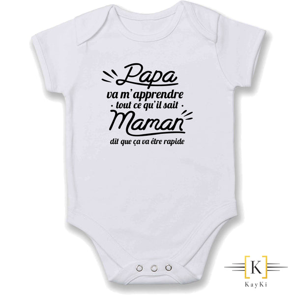 Body bébé - Papa va m'apprendre tout ce qu'il sait...