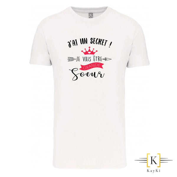 T-Shirt enfant (fille) - Je vais etre grande soeur