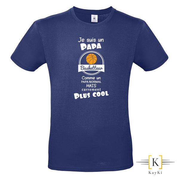 T-Shirt homme - Papa basketteur... Carrément plus cool
