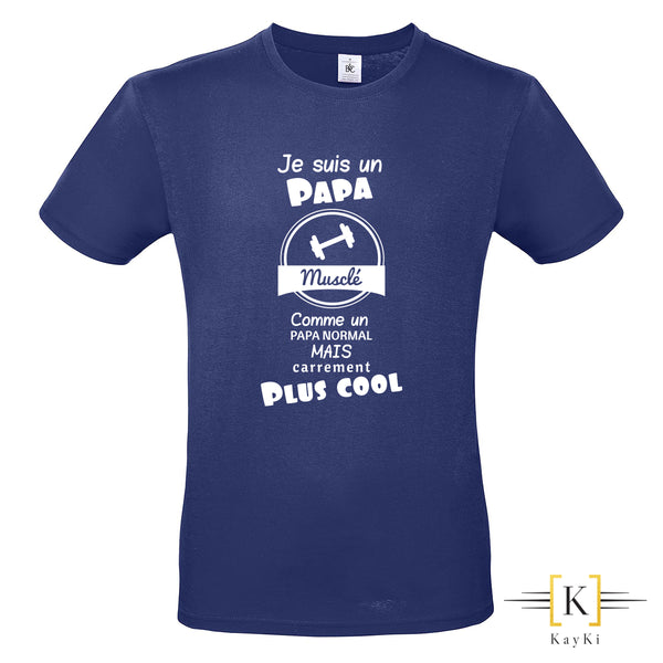 T-Shirt homme - Papa musclé... Carrément plus cool