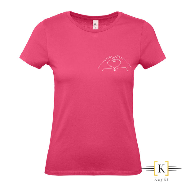 T-Shirt femme - Mains forment un coeur