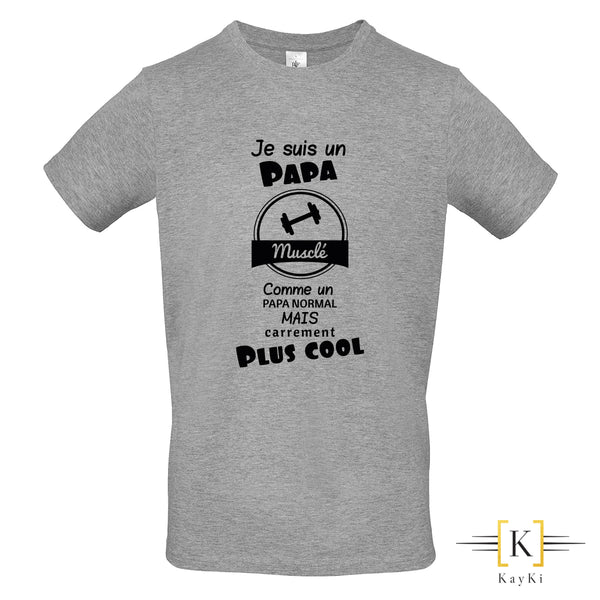 T-Shirt homme - Papa musclé... Carrément plus cool