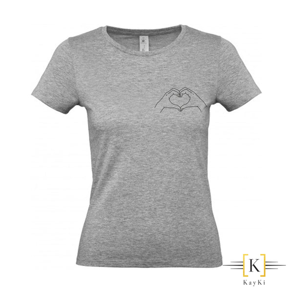 T-Shirt femme - Mains forment un coeur