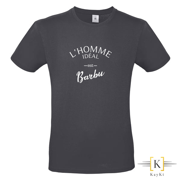 T-Shirt homme - L'homme idéal est barbu