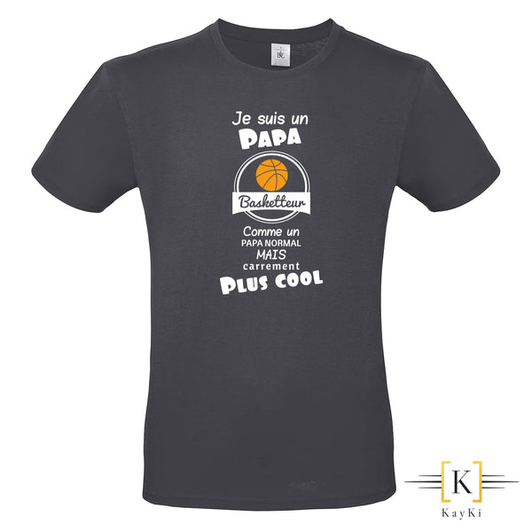 T-Shirt homme - Papa basketteur... Carrément plus cool