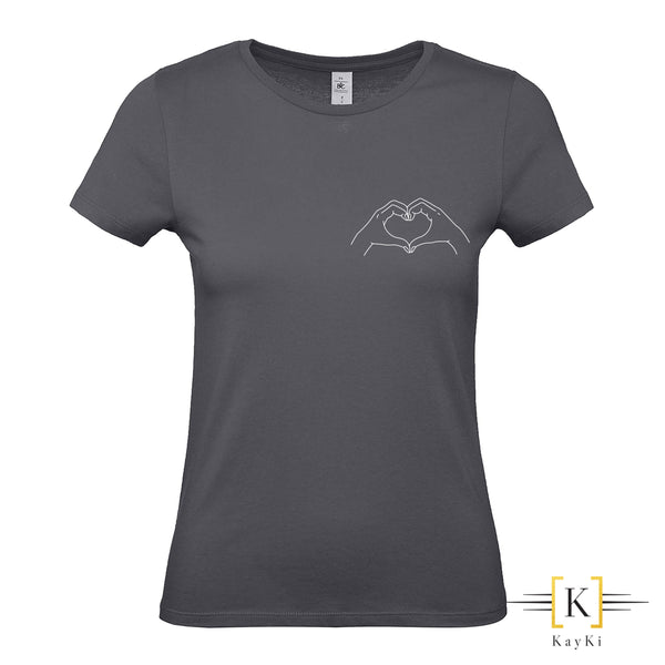 T-Shirt femme - Mains forment un coeur