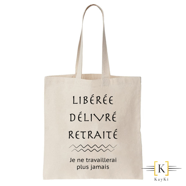 Sac shopping (Tote bag) - Libéré retraité