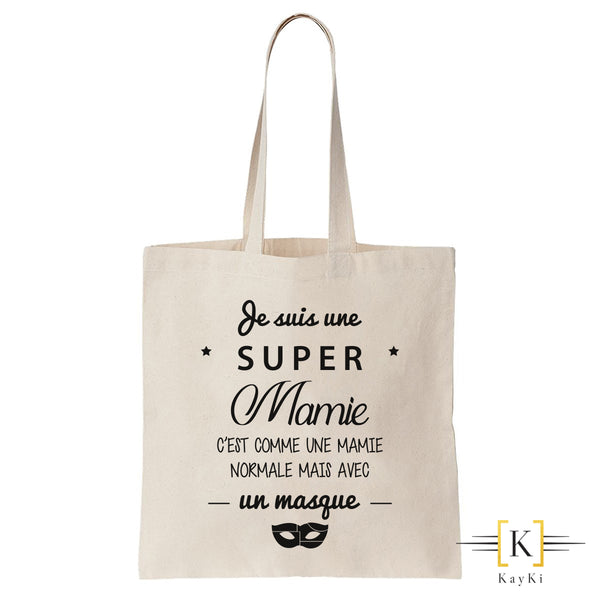 Sac shopping (Tote bag) - Mamie masquée