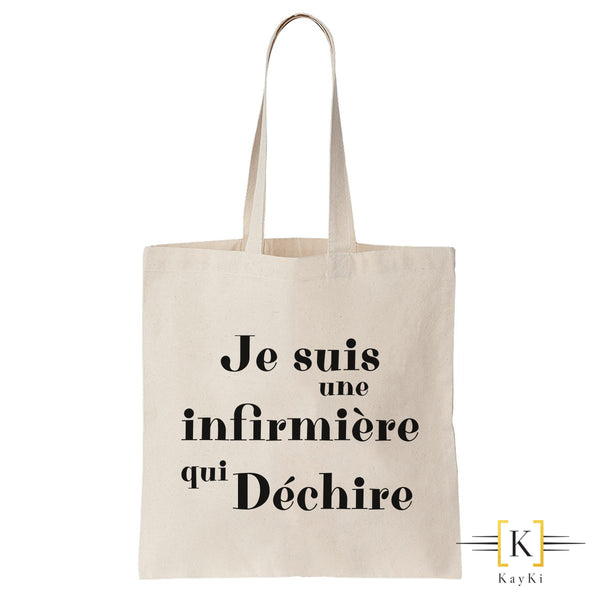 Sac shopping (Tote bag) - Infirmière qui déchire