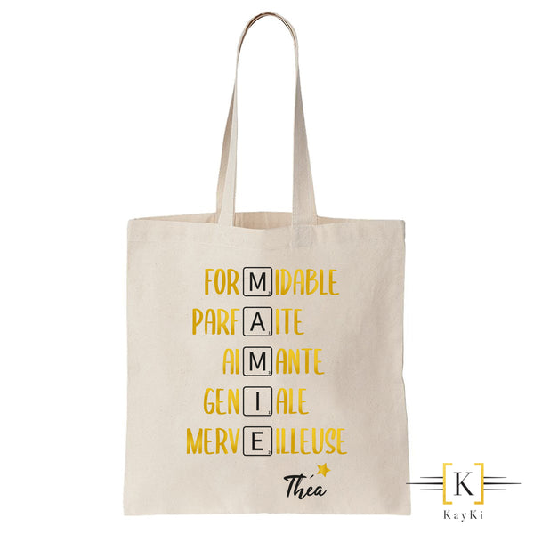 Sac shopping (Tote bag) - Mamie scrable