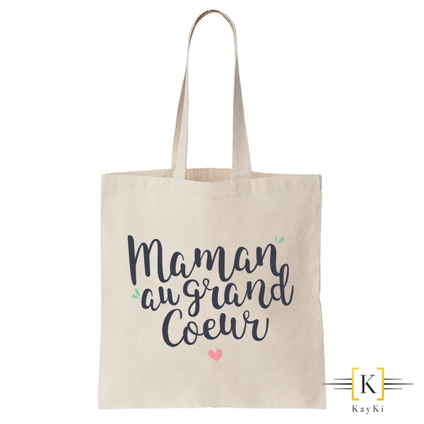 Sac shopping (Tote bag) - Maman au grand coeur