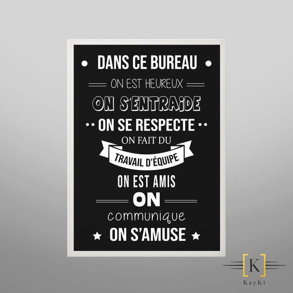 Cadre - Dans ce bureau