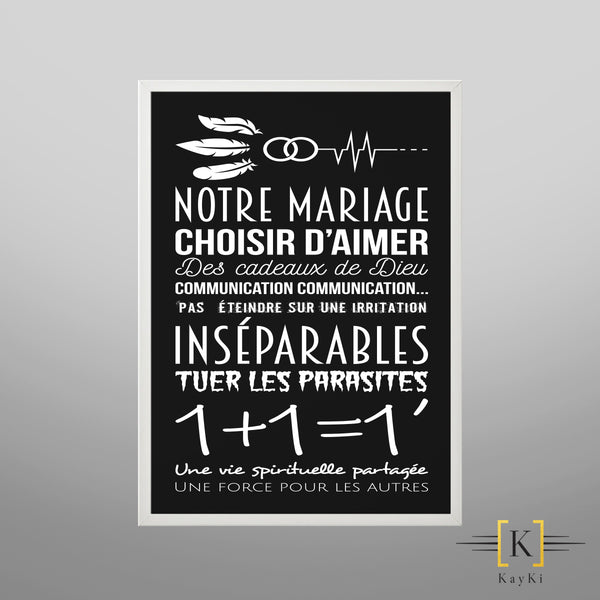 Cadre - Notre mariage