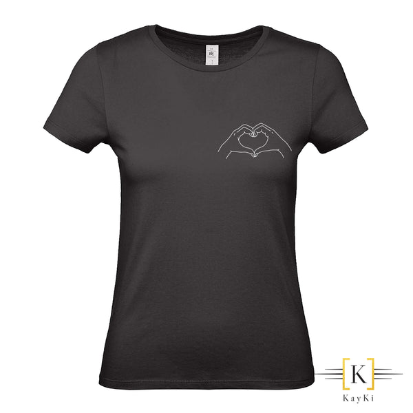 T-Shirt femme - Mains forment un coeur