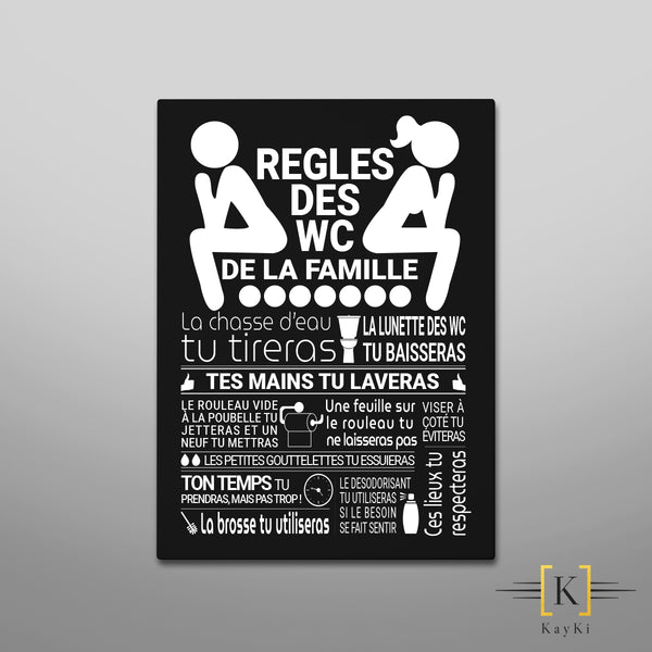 Cadre - Règles des toilettes