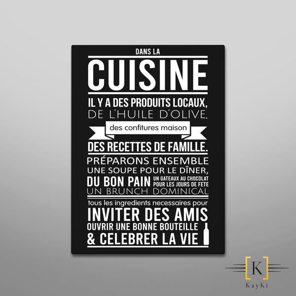 Cadre - Dans cette cuisine