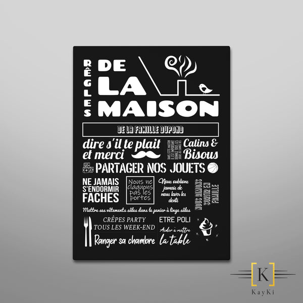 Cadre - Régles de la maison