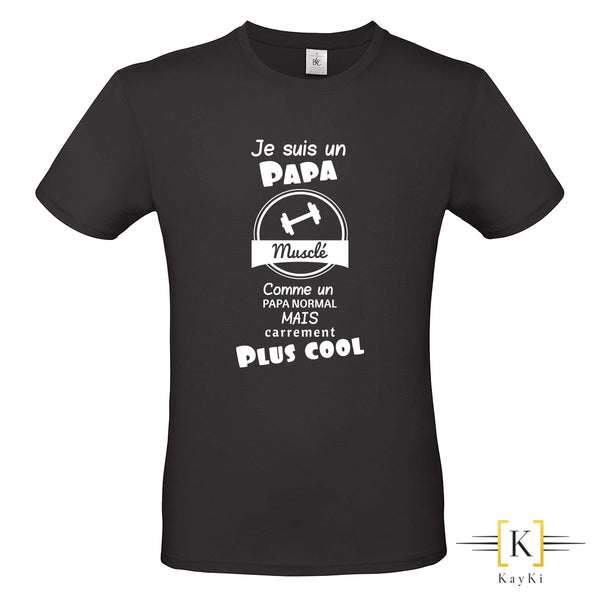 T-Shirt homme - Papa musclé... Carrément plus cool