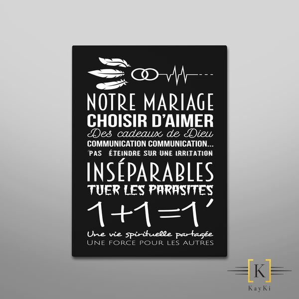 Cadre - Notre mariage