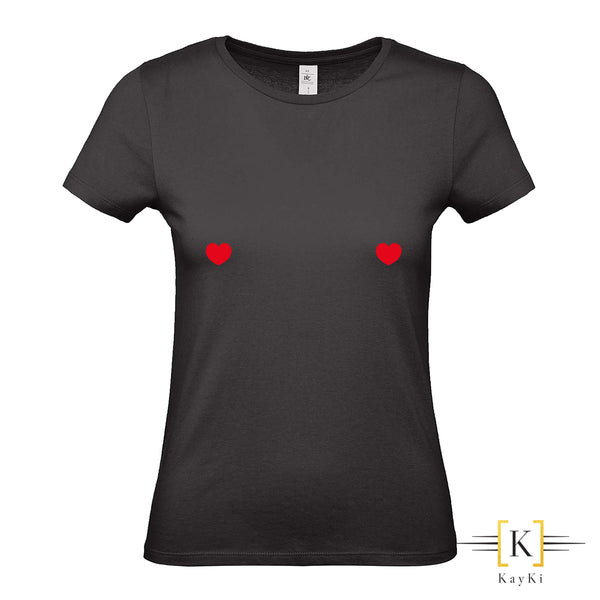T-Shirt femme - Petits coeurs