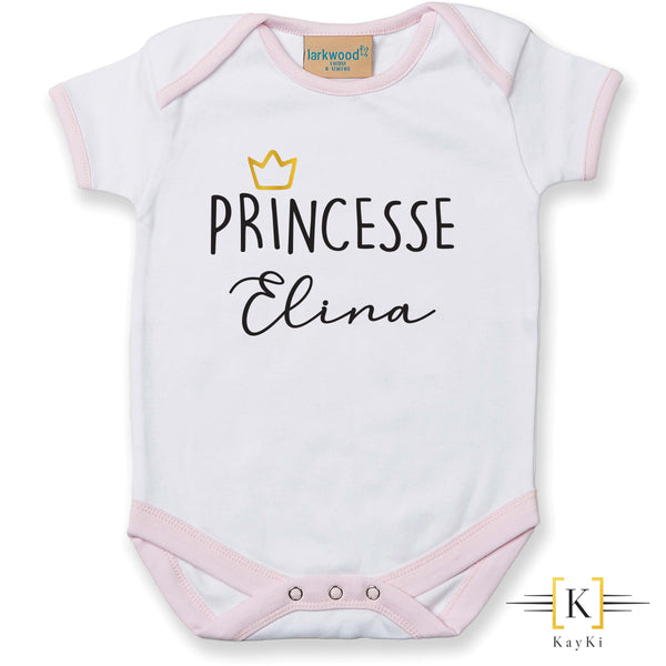 Body bébé personnalisé prénom princesse