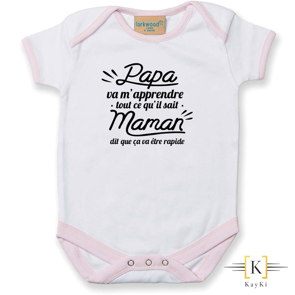 Body bébé - Papa va m'apprendre tout ce qu'il sait...